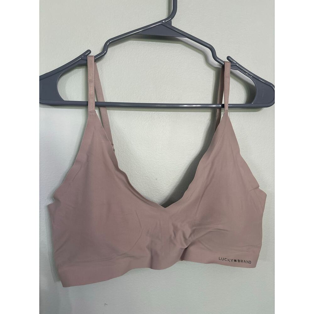 Lucky Brand Wireless Bra | Nude/Blush | Seamless Comfort | Size XL
